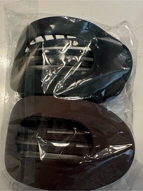 Set of 2 Oval Hair Claw Clips in Black and Dark Brown